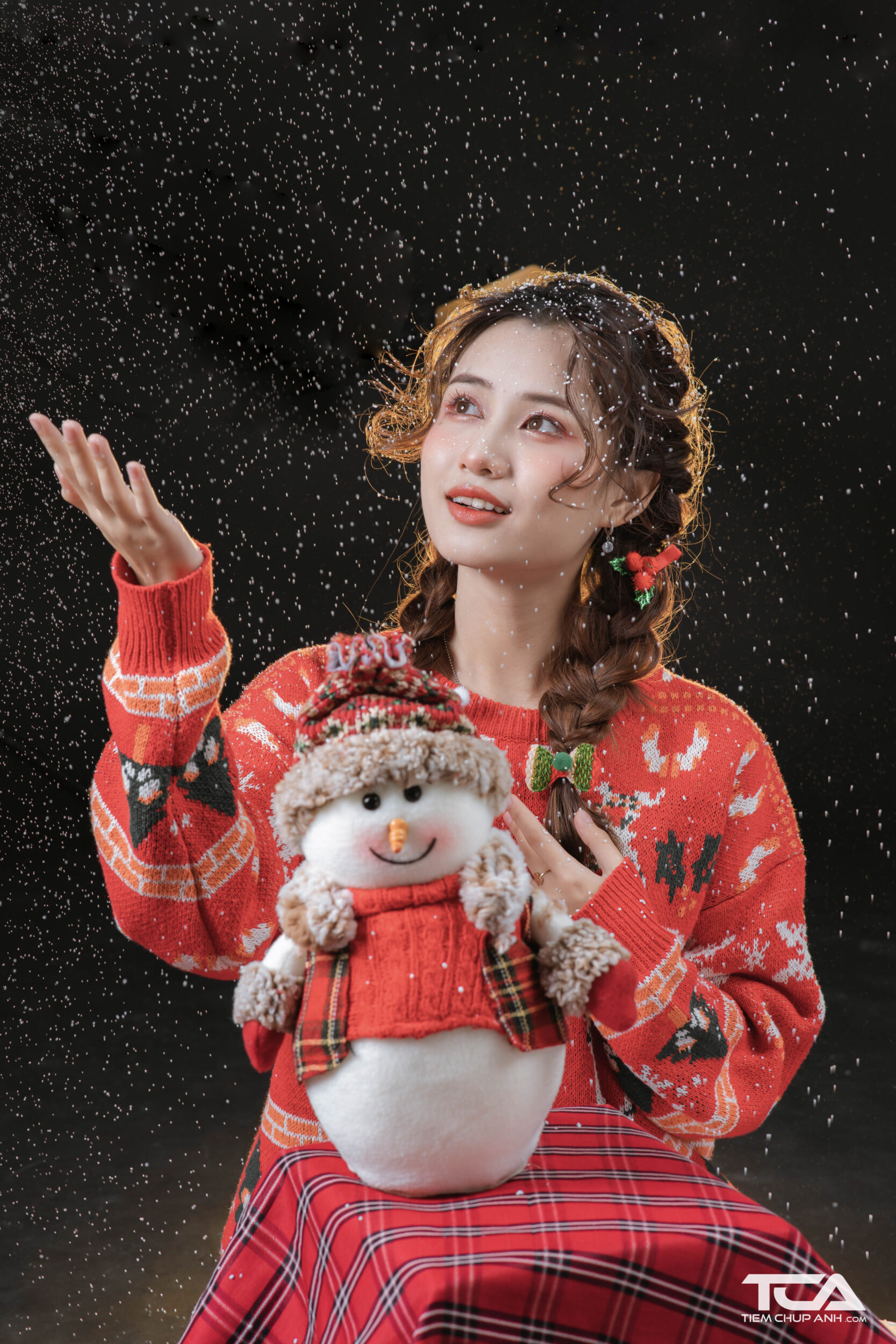 cách tạo dáng chụp hình noel