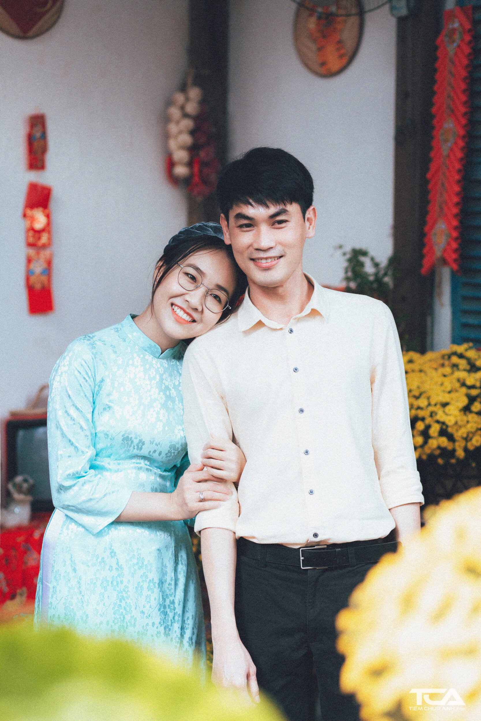 decor chụp ảnh tết tại nhà