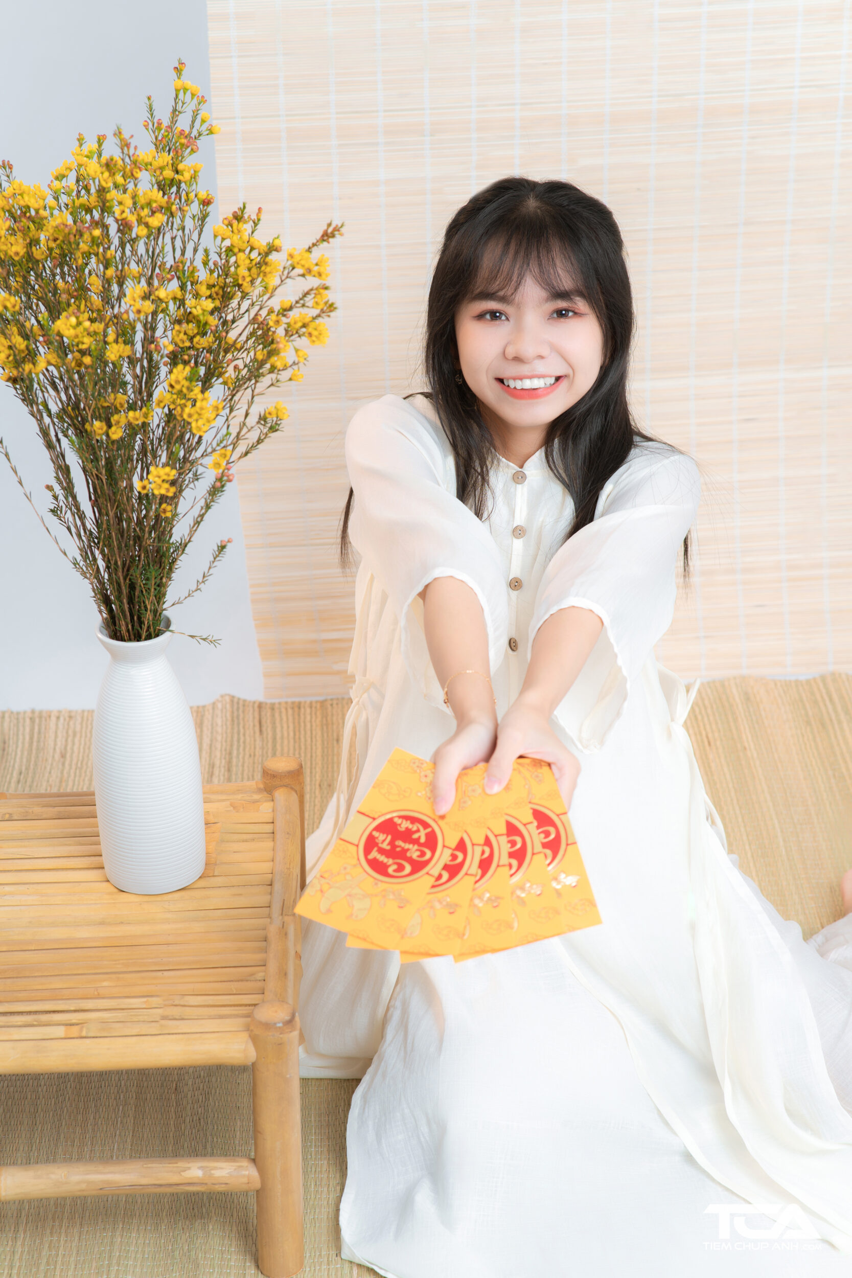 áo dài chụp ảnh tết