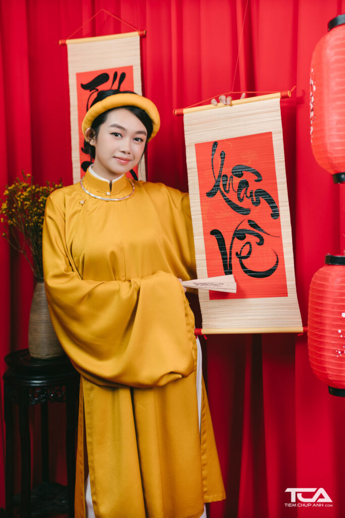 cách trang trí góc chụp ảnh tết