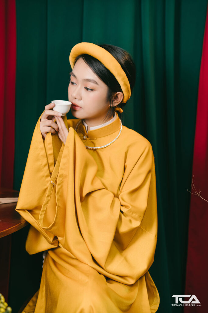 trang trí góc chụp tết