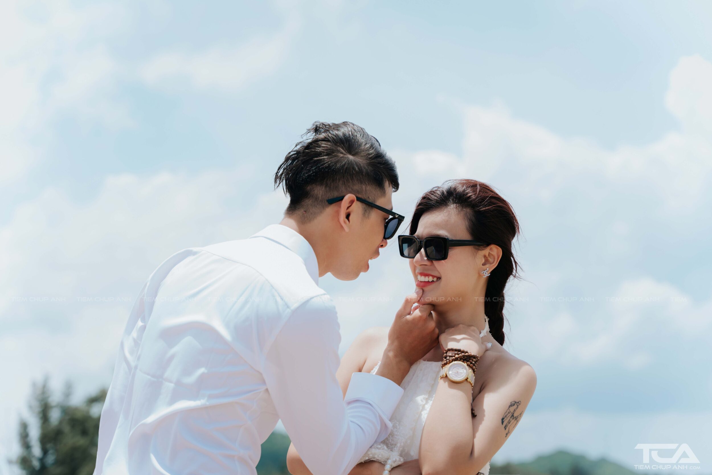 cách chụp hình đôi