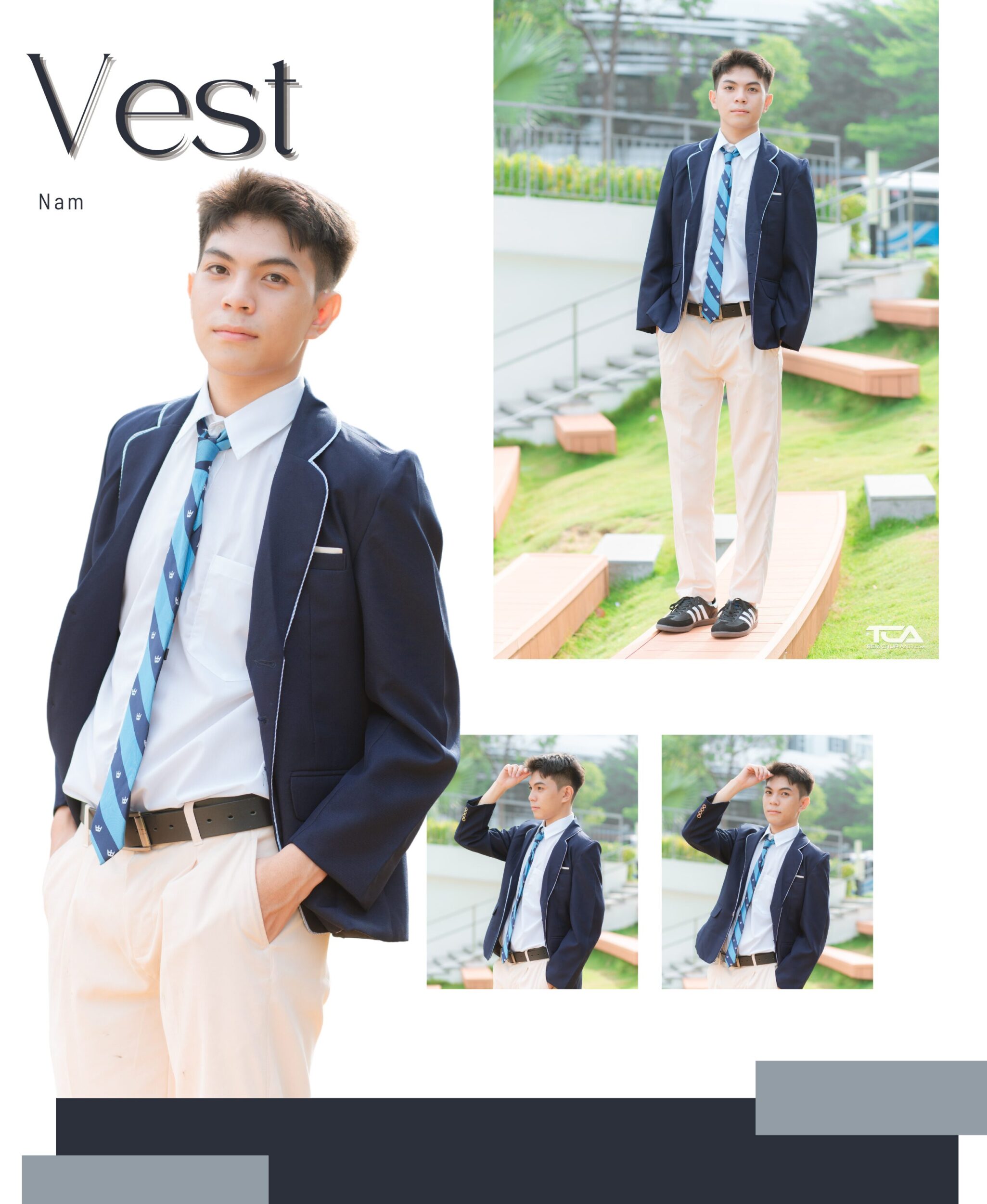thuê vest nam kỷ yếu