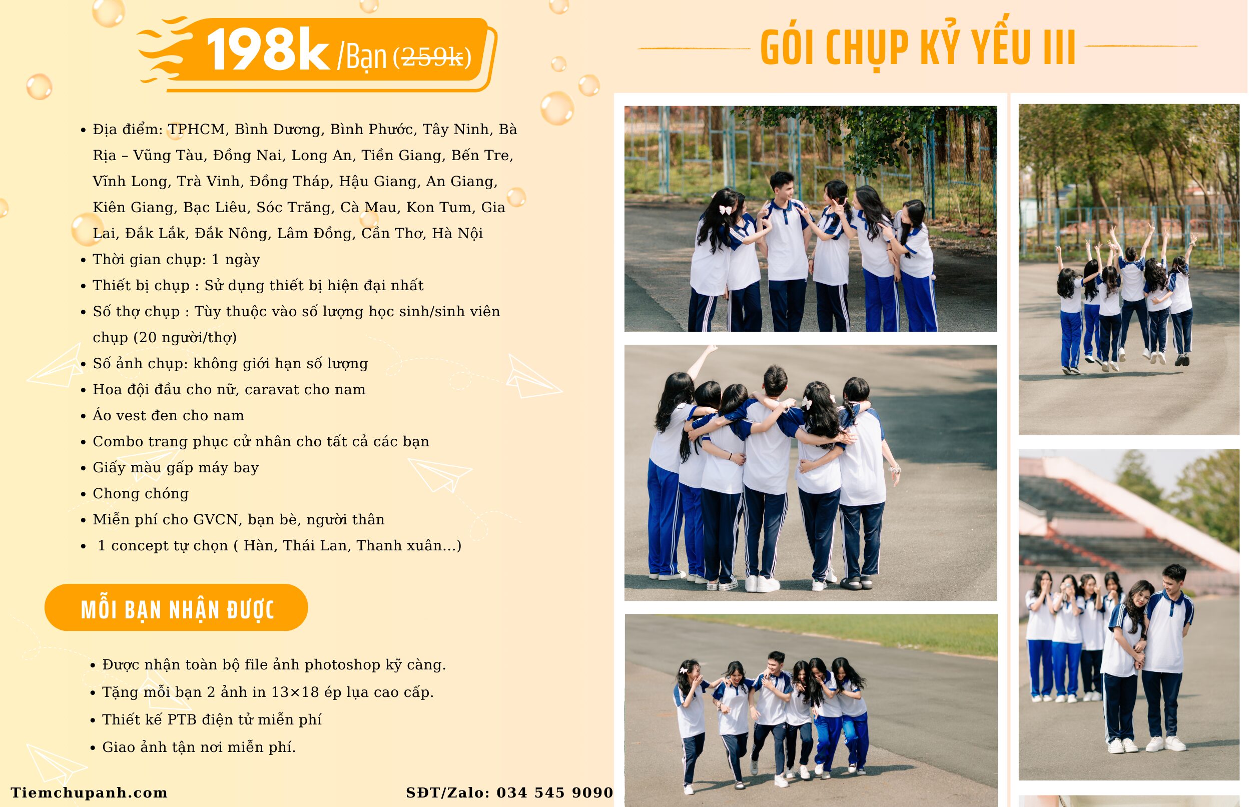 chụp ảnh kỷ yếu ở bình dương