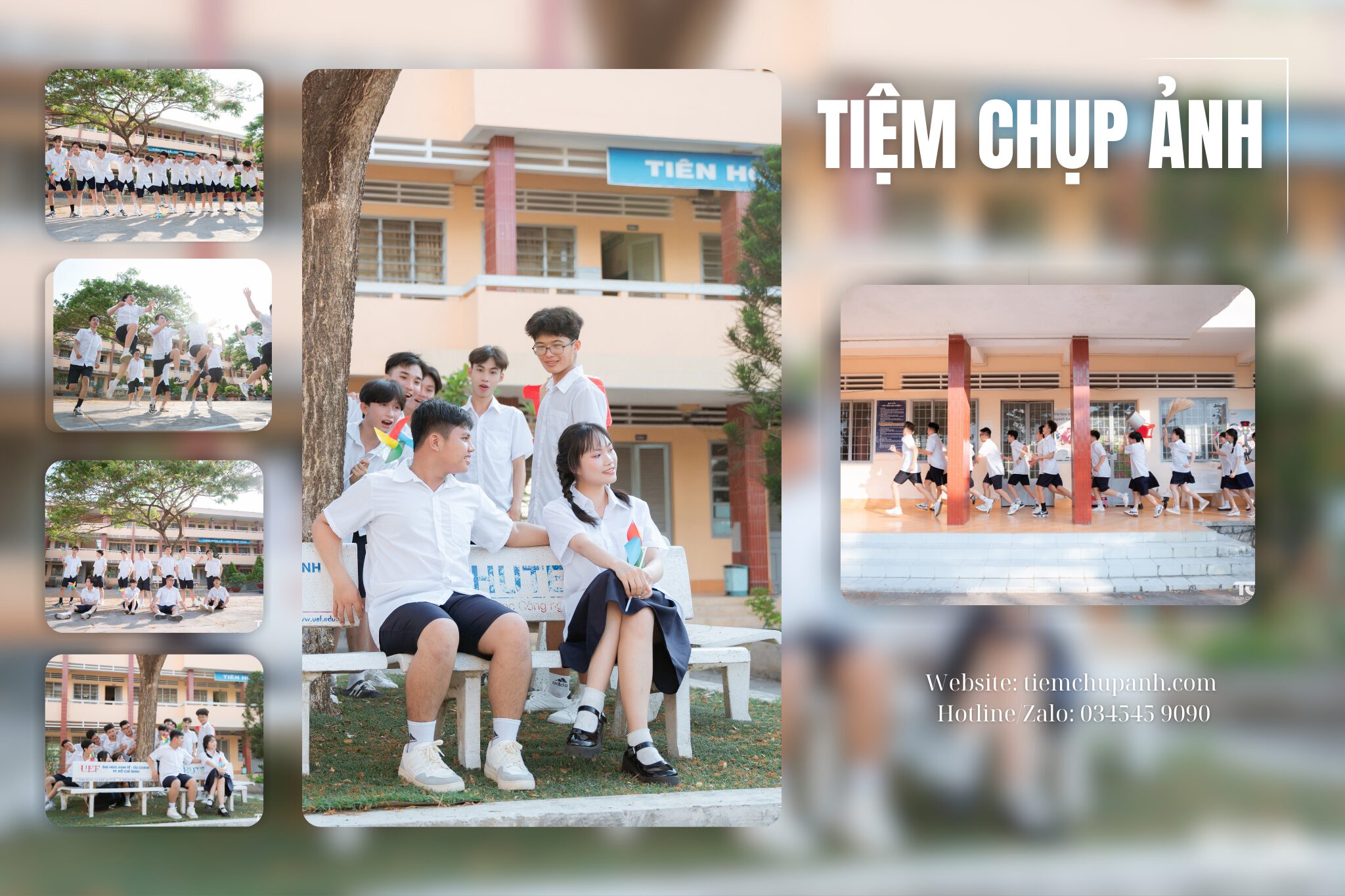 chụp hình kỷ yếu ở Bến Tre