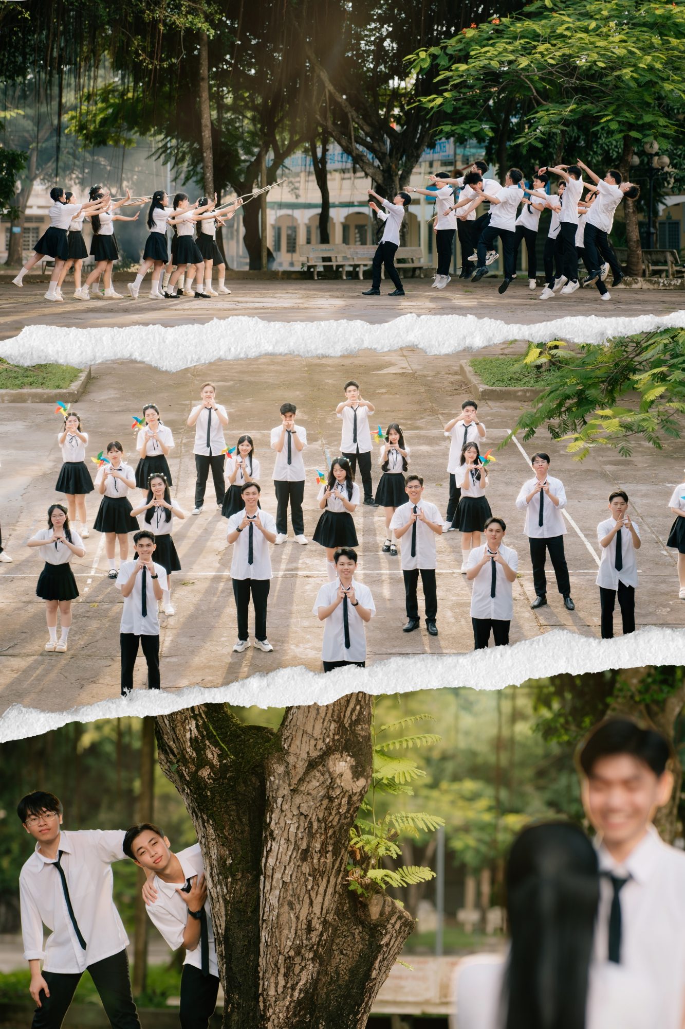 tạo dáng chụp ảnh kỷ yếu nhóm