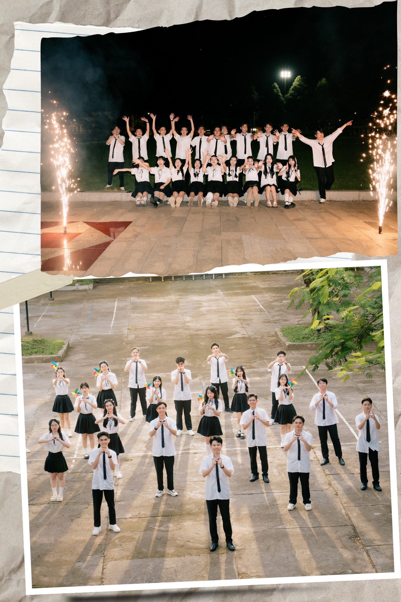 tạo dáng chụp ảnh kỷ yếu nhóm