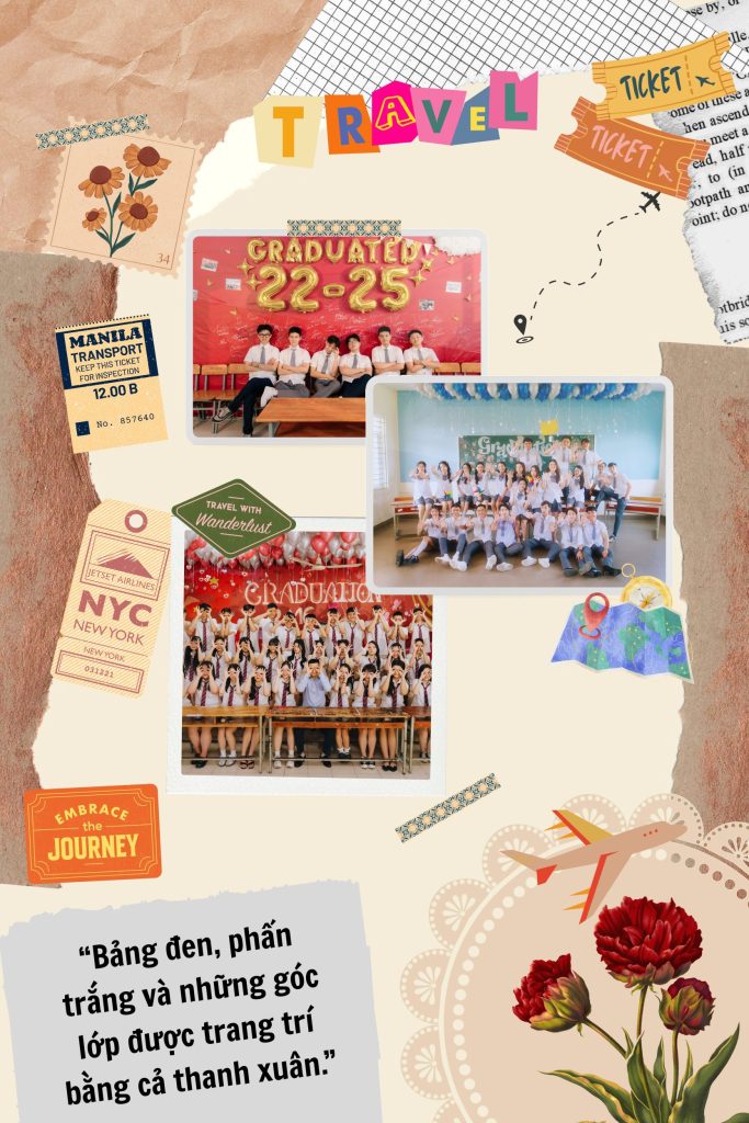 trang trí chụp kỷ yếu trong lớp