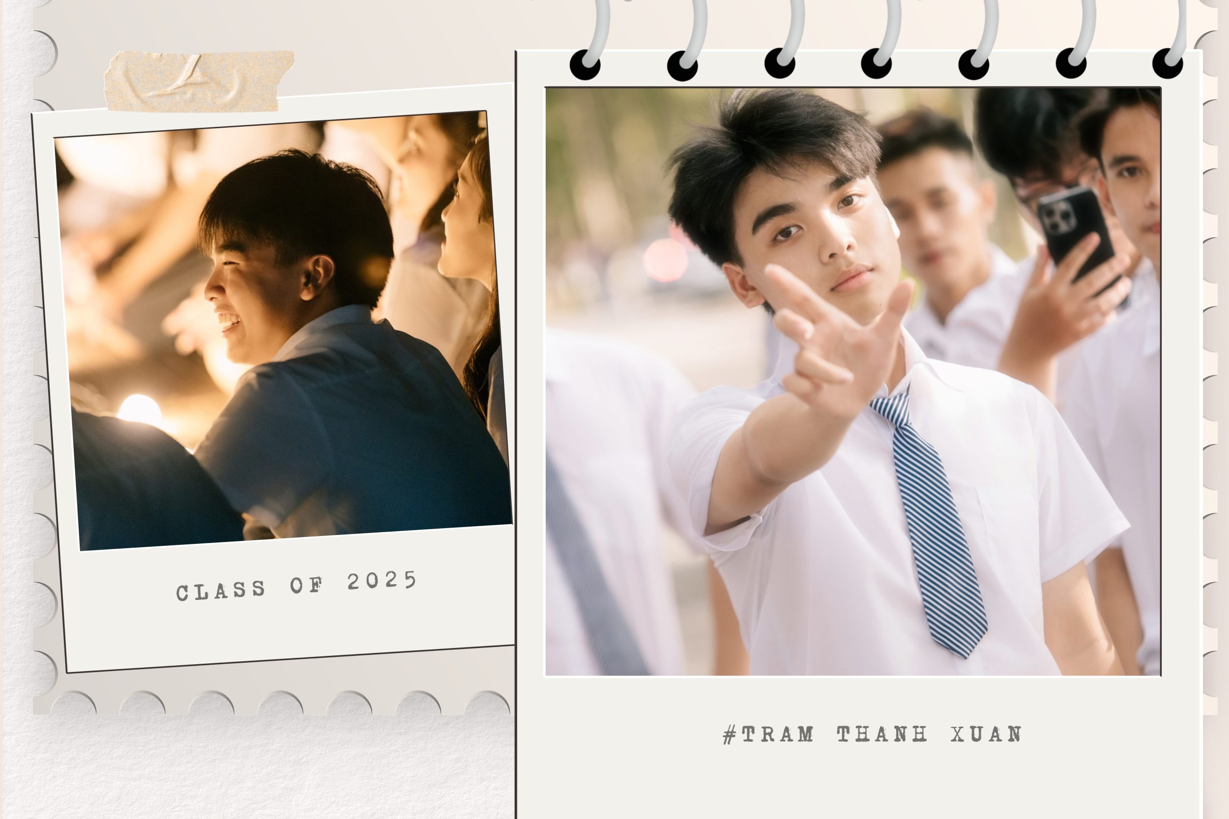 tạo dáng chụp kỷ yếu nam