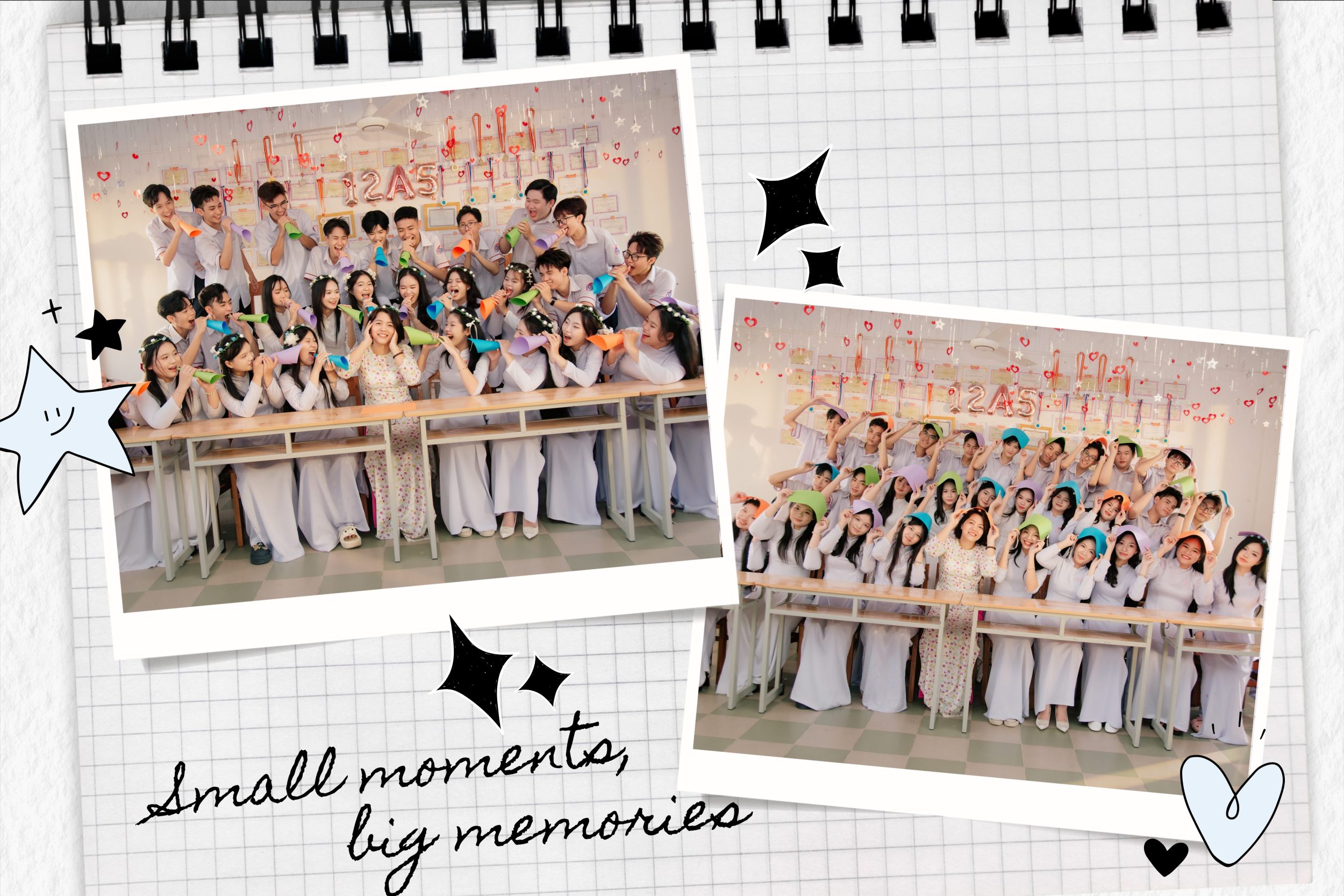 tạo dáng với áo dài chụp kỷ yếu