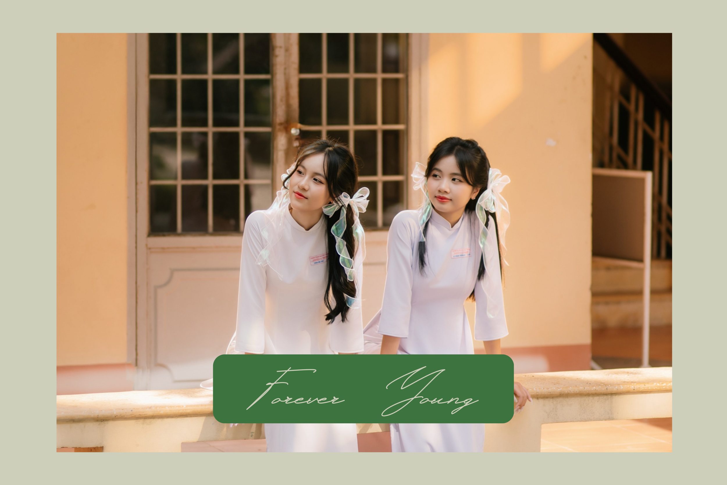 áo dài chụp kỷ yếu