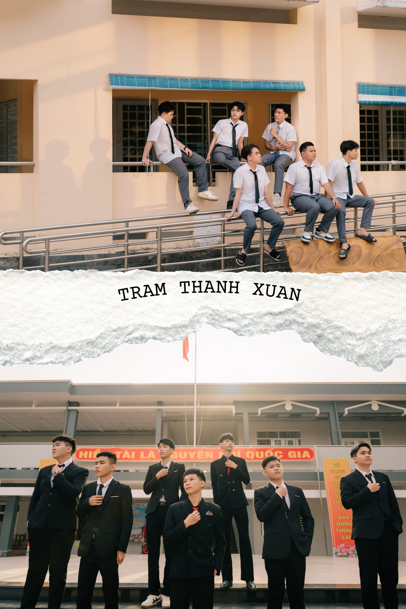 tóc nam chụp kỷ yếu