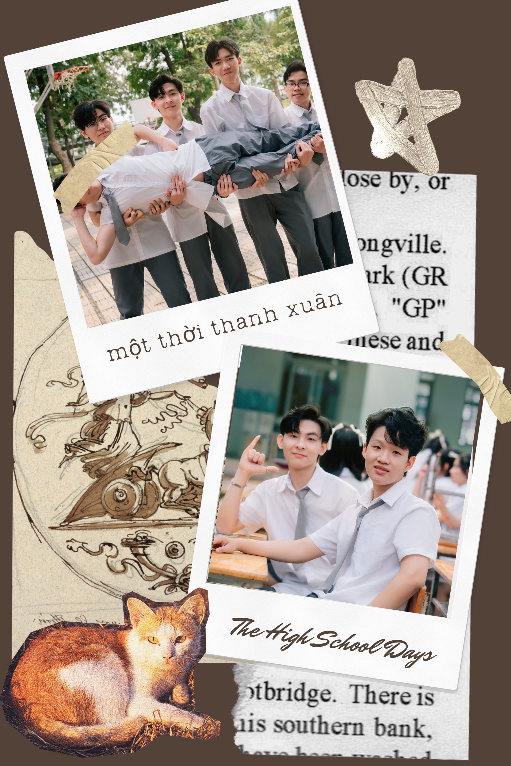 tóc nam chụp kỷ yếu