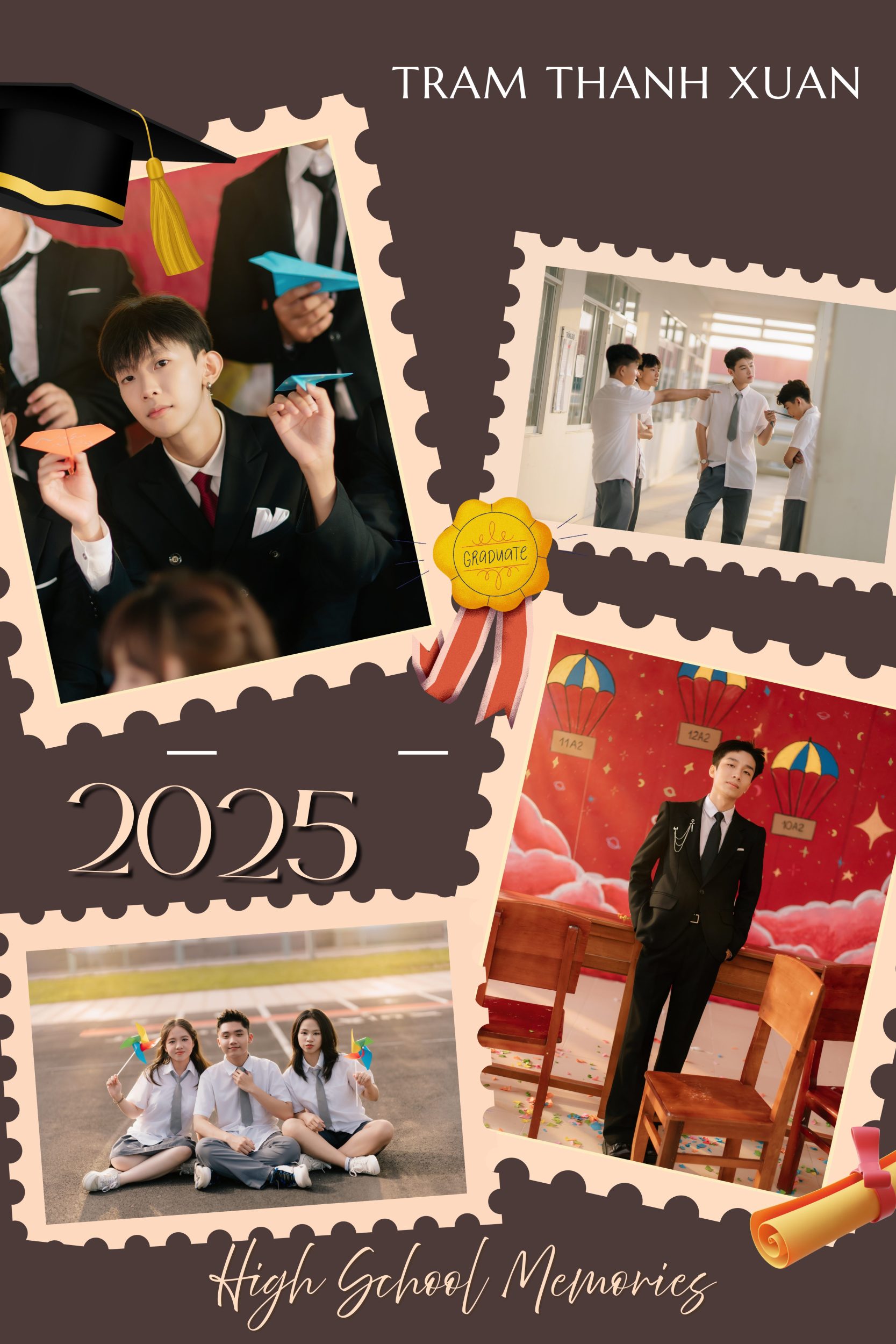 kiểu tóc chụp kỷ yếu đẹp nam