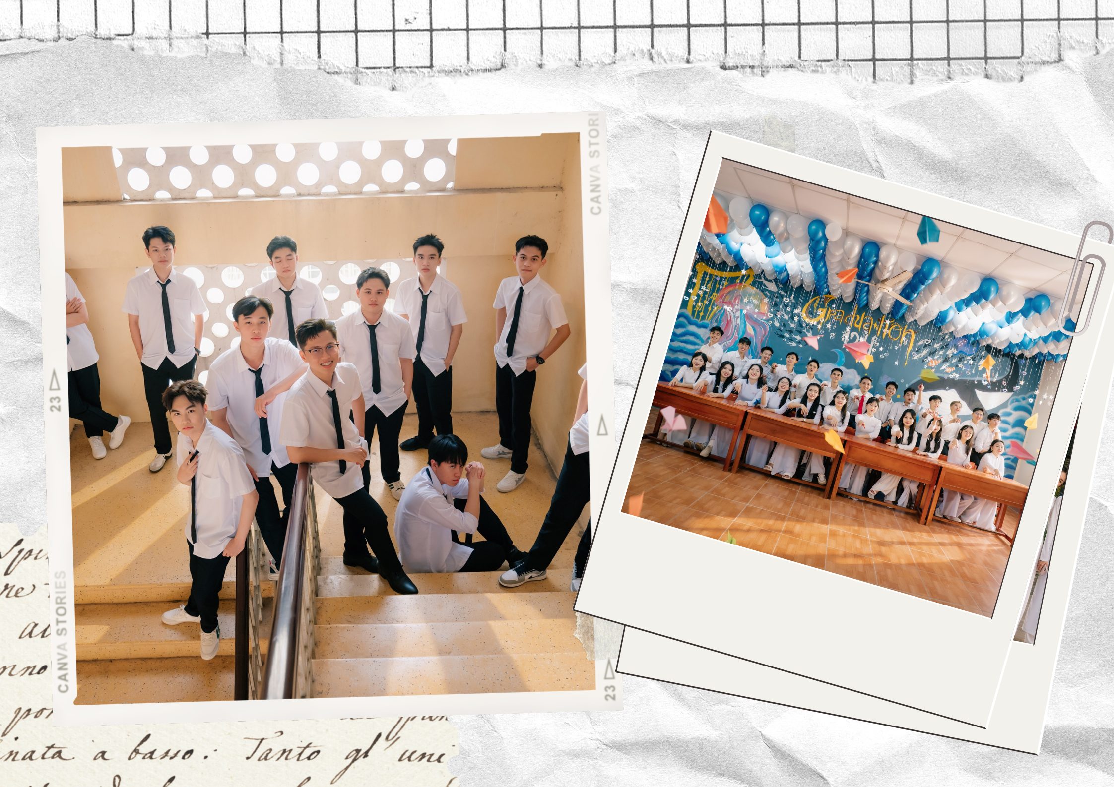 tạo dáng chụp kỷ yếu nhóm