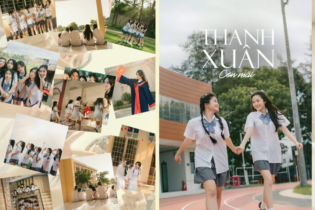 dáng chụp kỷ yếu cho nữ