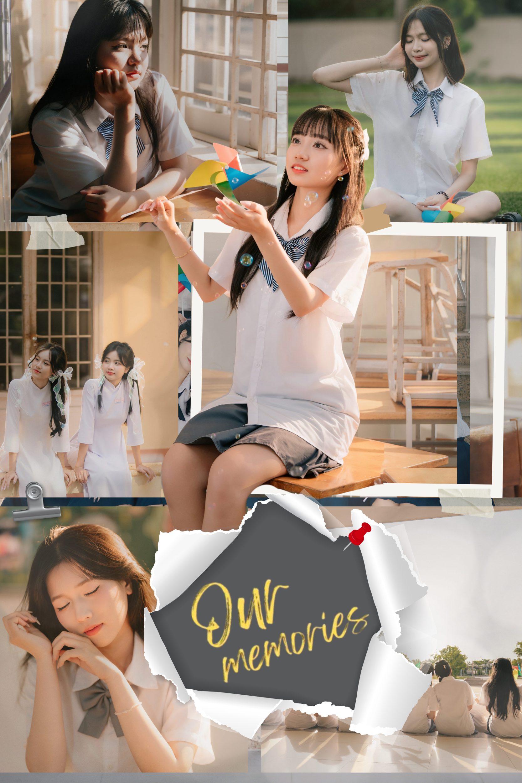 dáng chụp kỷ yếu nữ