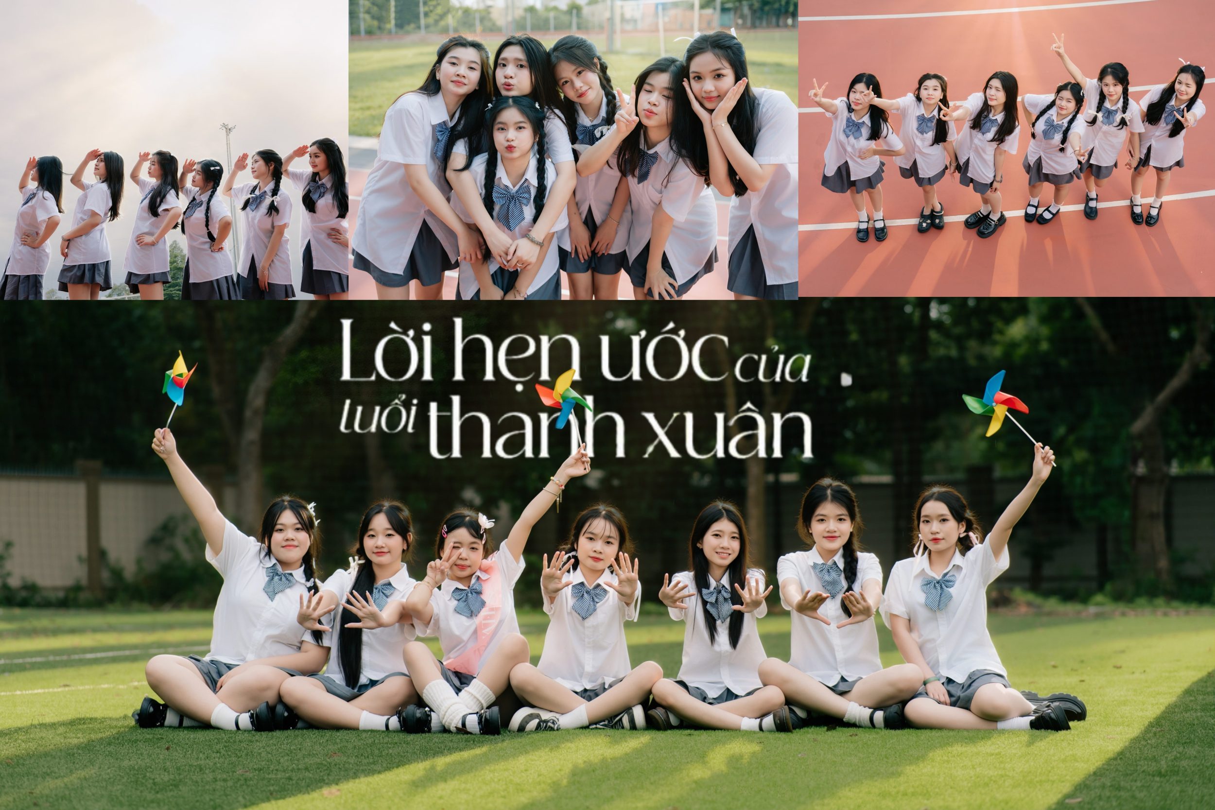 nữ sinh chụp ảnh kỷ yếu